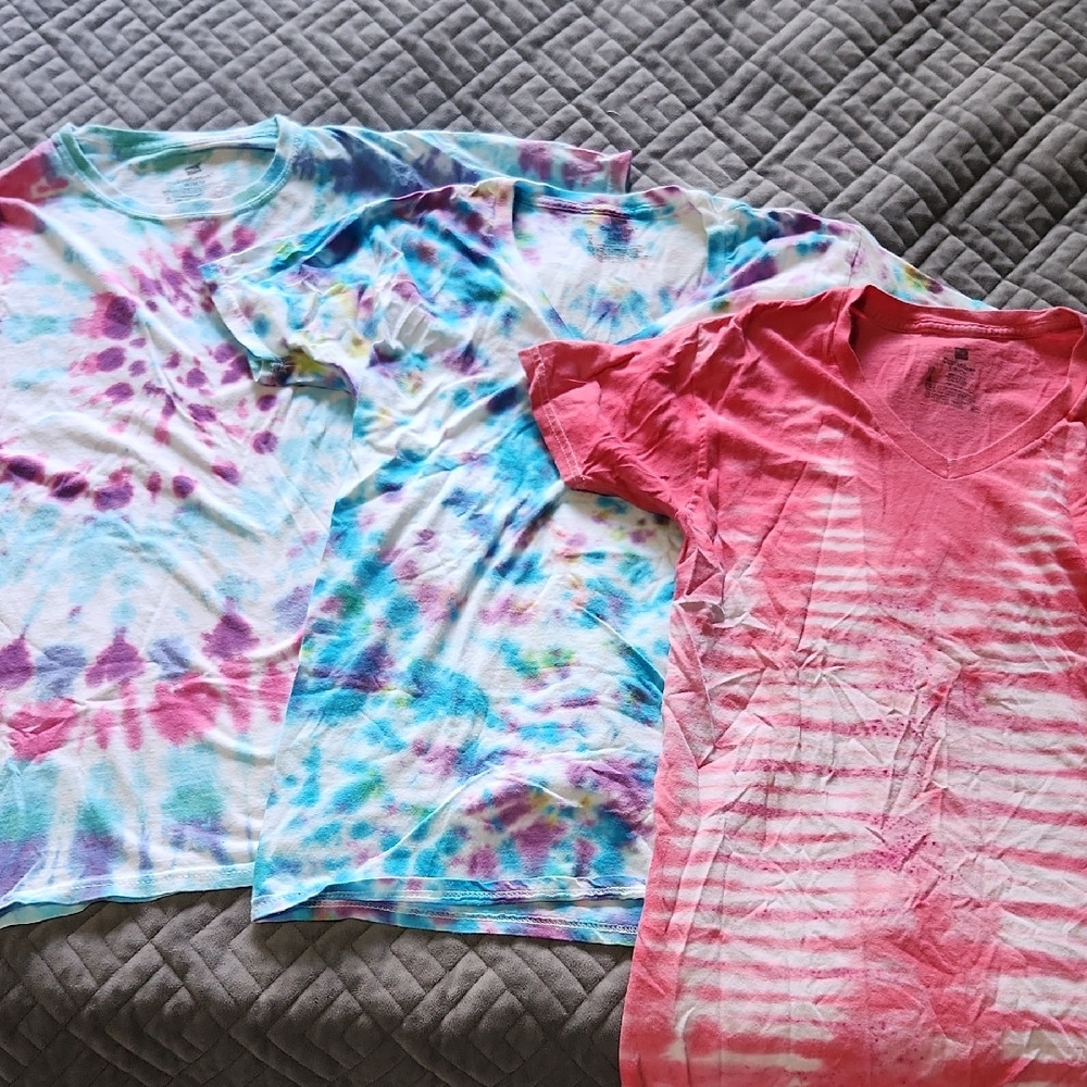 Comfort Colors Womens Tie-Dye Tees - Pink, Blue, Multicolor